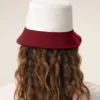 Sombrero Ami Paris de algodón rojo y blanco Sombrero Ami Paris de algodón rojo y blanco