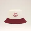Sombrero Ami Paris de algodón rojo y blanco Sombrero Ami Paris de algodón rojo y blanco