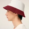 Sombrero Ami Paris de algodón rojo y blanco Sombrero Ami Paris de algodón rojo y blanco
