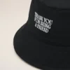 Sombrero de algodón negro con bordado «Thank You for Being a Friend» Sombrero de algodón negro con bordado «Thank You for Being a Friend»