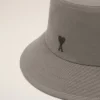 Sombrero de pescador Ami de Coeur de algodón gris Sombrero de pescador Ami de Coeur de algodón gris