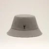 Sombrero de pescador Ami de Coeur de algodón gris Sombrero de pescador Ami de Coeur de algodón gris