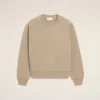 Sudadera «Ami de Coeur» de algodón beige con relieve Sudadera «Ami de Coeur» de algodón beige con relieve