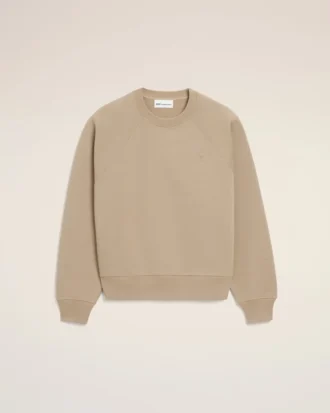 Sudadera «Ami de Coeur» de algodón beige con relieve