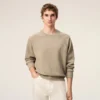 Sudadera «Ami de Coeur» de algodón beige con relieve Sudadera «Ami de Coeur» de algodón beige con relieve