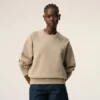 Sudadera «Ami de Coeur» de algodón beige con relieve Sudadera «Ami de Coeur» de algodón beige con relieve