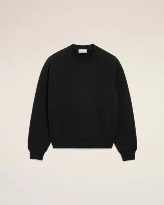 Sudadera «Ami de Coeur» de algodón negro con relieve Sudadera «Ami de Coeur» de algodón negro con relieve