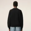 Sudadera «Ami de Coeur» de algodón negro con relieve Sudadera «Ami de Coeur» de algodón negro con relieve