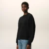 Sudadera «Ami de Coeur» de algodón negro con relieve Sudadera «Ami de Coeur» de algodón negro con relieve