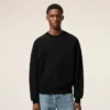 Sudadera «Ami de Coeur» de algodón negro con relieve Sudadera «Ami de Coeur» de algodón negro con relieve