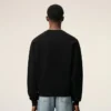 Sudadera «Ami de Coeur» de algodón negro con relieve Sudadera «Ami de Coeur» de algodón negro con relieve