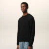 Sudadera «Ami de Coeur» de algodón negro con relieve Sudadera «Ami de Coeur» de algodón negro con relieve