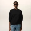 Sudadera «Ami de Coeur» de algodón negro con relieve Sudadera «Ami de Coeur» de algodón negro con relieve