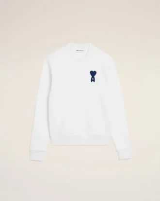 Sudadera Ami de Coeur de punto de algodón blanco