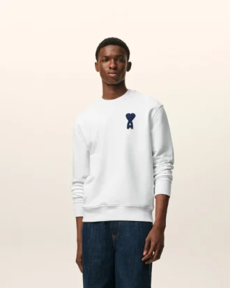 Sudadera Ami de Coeur de punto de algodón blanco