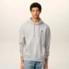 Sudadera con capucha Ami de Coeur de algodón gris con detalles en contraste Sudadera con capucha Ami de Coeur de algodón gris con detalles en contraste