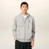 Sudadera con capucha Ami de Coeur de algodón gris con detalles en contraste Sudadera con capucha Ami de Coeur de algodón gris con detalles en contraste