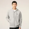 Sudadera con capucha Ami de Coeur de algodón gris con detalles en contraste Sudadera con capucha Ami de Coeur de algodón gris con detalles en contraste
