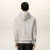 Sudadera con capucha Ami de Coeur de algodón gris con detalles en contraste Sudadera con capucha Ami de Coeur de algodón gris con detalles en contraste