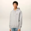 Sudadera con capucha Ami de Coeur de algodón gris con detalles en contraste Sudadera con capucha Ami de Coeur de algodón gris con detalles en contraste