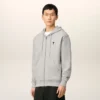 Sudadera con capucha Ami de Coeur de algodón gris con detalles en contraste Sudadera con capucha Ami de Coeur de algodón gris con detalles en contraste