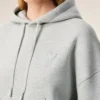 Sudadera con capucha Ami de Coeur de algodón gris con relieve Sudadera con capucha Ami de Coeur de algodón gris con relieve