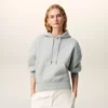 Sudadera con capucha Ami de Coeur de algodón gris con relieve Sudadera con capucha Ami de Coeur de algodón gris con relieve