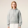 Sudadera con capucha Ami de Coeur de algodón gris con relieve Sudadera con capucha Ami de Coeur de algodón gris con relieve