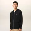 Sudadera con capucha y cremallera Ami de Coeur de algodón negro Sudadera con capucha y cremallera Ami de Coeur de algodón negro