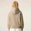 Sudadera con capucha y cremallera Ami de Coeur en algodón beige con relieve Sudadera con capucha y cremallera Ami de Coeur en algodón beige con relieve