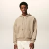 Sudadera con capucha y cremallera Ami de Coeur en algodón beige con relieve Sudadera con capucha y cremallera Ami de Coeur en algodón beige con relieve