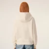 Sudadera con capucha y cremallera Ami de Coeur en algodón blanco con relieve Sudadera con capucha y cremallera Ami de Coeur en algodón blanco con relieve