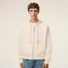 Sudadera con capucha y cremallera Ami de Coeur en algodón blanco con relieve Sudadera con capucha y cremallera Ami de Coeur en algodón blanco con relieve