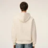 Sudadera con capucha y cremallera Ami de Coeur en algodón blanco con relieve Sudadera con capucha y cremallera Ami de Coeur en algodón blanco con relieve