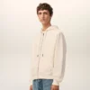 Sudadera con capucha y cremallera Ami de Coeur en algodón blanco con relieve Sudadera con capucha y cremallera Ami de Coeur en algodón blanco con relieve