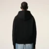 Sudadera con capucha y cremallera Ami de Coeur en algodón negro con relieve Sudadera con capucha y cremallera Ami de Coeur en algodón negro con relieve