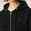 Sudadera con capucha y cremallera Red Ami de Coeur de algodón negro Sudadera con capucha y cremallera Red Ami de Coeur de algodón negro