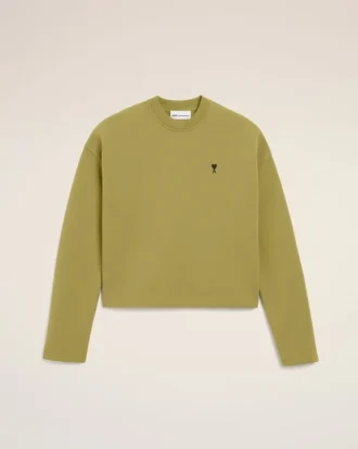 Sudadera corta Ami de Coeur de algodón verde