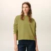 Sudadera corta Ami de Coeur de algodón verde Sudadera corta Ami de Coeur de algodón verde