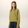 Sudadera corta Ami de Coeur de algodón verde Sudadera corta Ami de Coeur de algodón verde