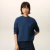 Sudadera corta de algodón azul Ami de Coeur Sudadera corta de algodón azul Ami de Coeur