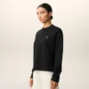 Sudadera corta de algodón negro Ami de Coeur
