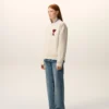 Sudadera de algodón blanco Ami de Coeur Sudadera de algodón blanco Ami de Coeur