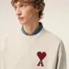 Sudadera de algodón blanco Ami de Coeur Sudadera de algodón blanco Ami de Coeur