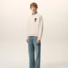 Sudadera de algodón blanco Ami de Coeur Sudadera de algodón blanco Ami de Coeur