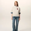 Sudadera de algodón blanco Ami de Coeur Sudadera de algodón blanco Ami de Coeur