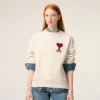 Sudadera de algodón blanco Ami de Coeur Sudadera de algodón blanco Ami de Coeur