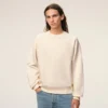 Sudadera de algodón blanco con Ami de Coeur en relieve Sudadera de algodón blanco con Ami de Coeur en relieve