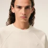 Sudadera de algodón blanco con Ami de Coeur en relieve Sudadera de algodón blanco con Ami de Coeur en relieve