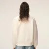 Sudadera de algodón blanco con Ami de Coeur en relieve Sudadera de algodón blanco con Ami de Coeur en relieve
